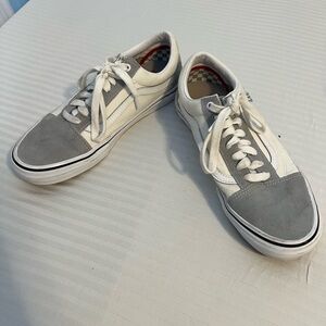 Vans Old Skool Low Top Sneakers in White and Gray